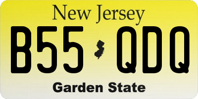 NJ license plate B55QDQ