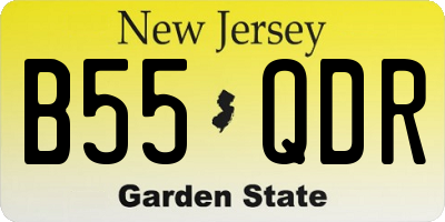 NJ license plate B55QDR