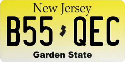NJ license plate B55QEC