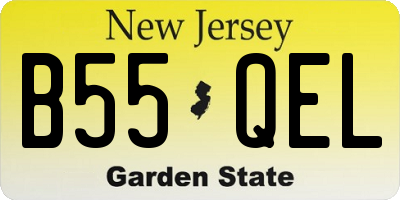 NJ license plate B55QEL