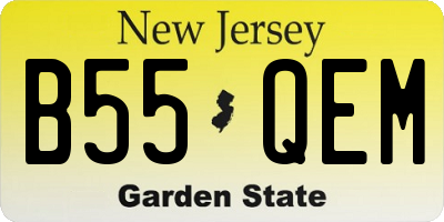 NJ license plate B55QEM