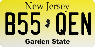 NJ license plate B55QEN