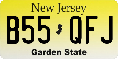 NJ license plate B55QFJ