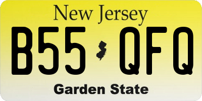 NJ license plate B55QFQ