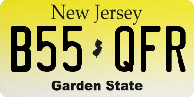 NJ license plate B55QFR