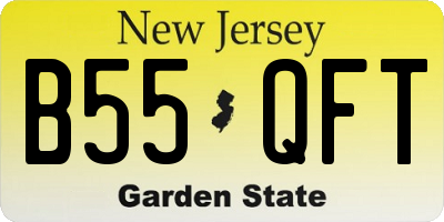 NJ license plate B55QFT