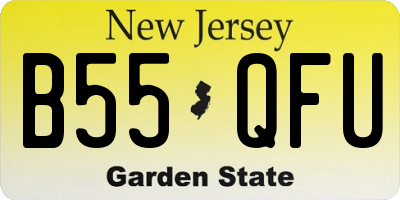 NJ license plate B55QFU