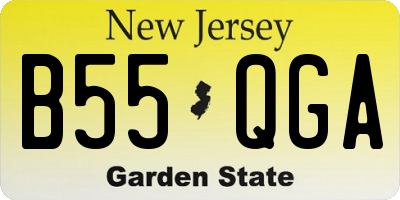 NJ license plate B55QGA