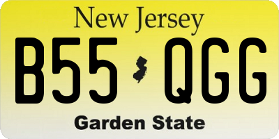 NJ license plate B55QGG