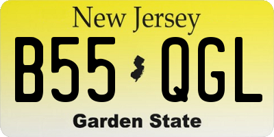 NJ license plate B55QGL