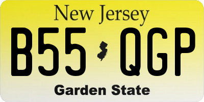 NJ license plate B55QGP