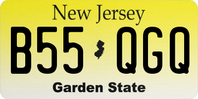 NJ license plate B55QGQ
