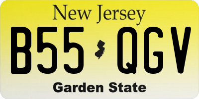 NJ license plate B55QGV