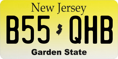 NJ license plate B55QHB