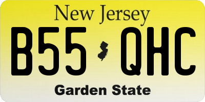 NJ license plate B55QHC