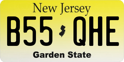 NJ license plate B55QHE