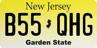 NJ license plate B55QHG