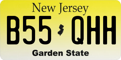 NJ license plate B55QHH