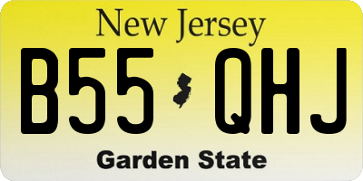 NJ license plate B55QHJ