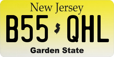 NJ license plate B55QHL