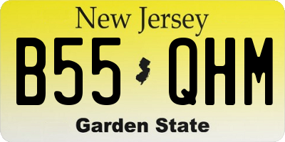 NJ license plate B55QHM