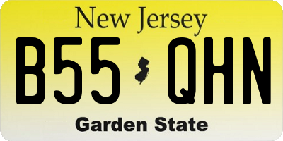 NJ license plate B55QHN