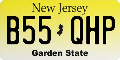 NJ license plate B55QHP