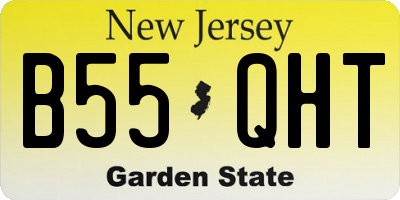NJ license plate B55QHT