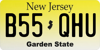 NJ license plate B55QHU