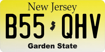 NJ license plate B55QHV