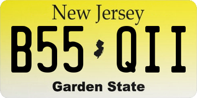 NJ license plate B55QII