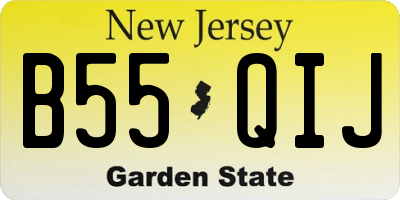 NJ license plate B55QIJ