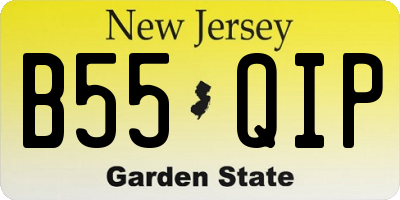 NJ license plate B55QIP