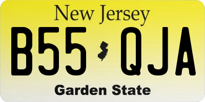 NJ license plate B55QJA
