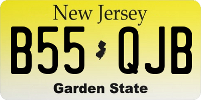 NJ license plate B55QJB