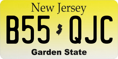 NJ license plate B55QJC
