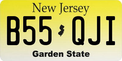 NJ license plate B55QJI