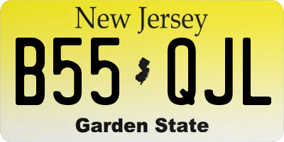 NJ license plate B55QJL