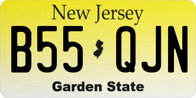 NJ license plate B55QJN