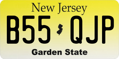 NJ license plate B55QJP