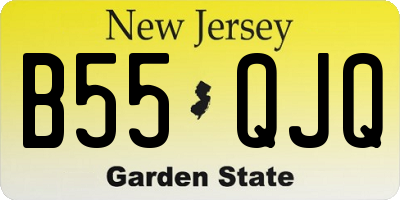 NJ license plate B55QJQ
