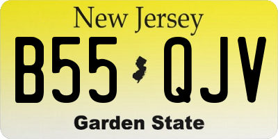 NJ license plate B55QJV