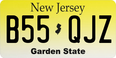 NJ license plate B55QJZ