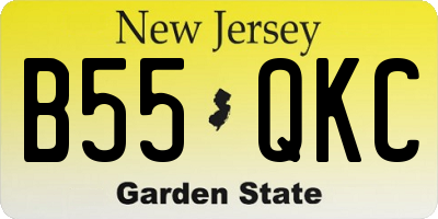 NJ license plate B55QKC