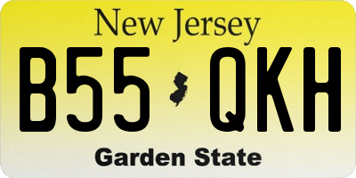 NJ license plate B55QKH