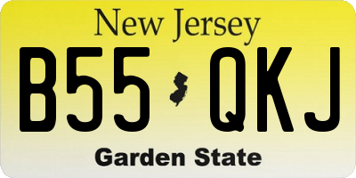 NJ license plate B55QKJ