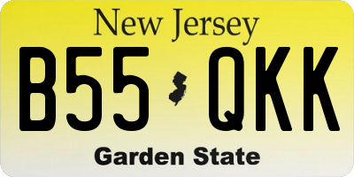 NJ license plate B55QKK