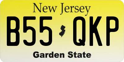 NJ license plate B55QKP