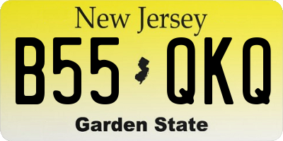 NJ license plate B55QKQ