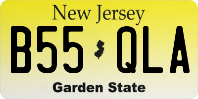 NJ license plate B55QLA